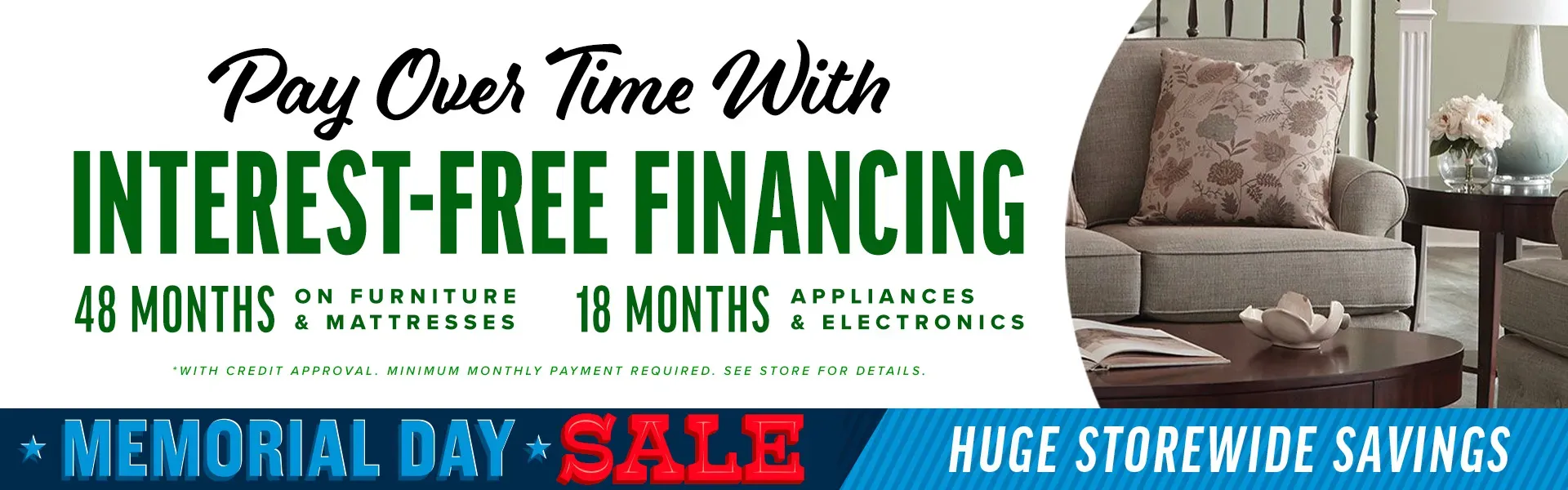 Interest-free financing 